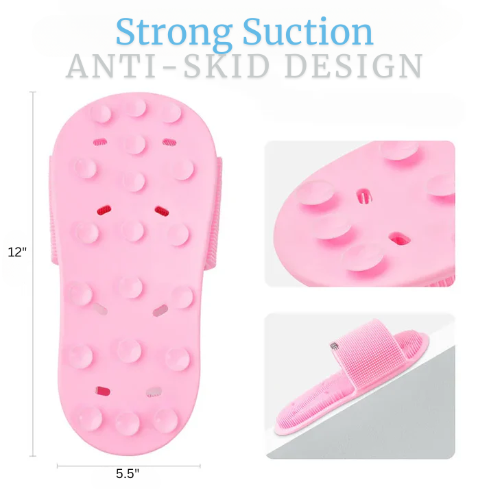Pink Foot Scrubber Shower